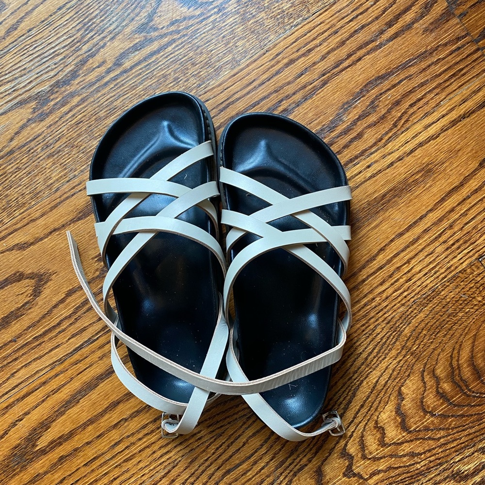 Liberté Leather: Sorrento Sandal - Ivory - size 38 EU